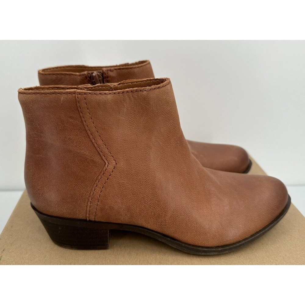 LUCKY BRAND LK-BHADIE LEATHER ANKLE BOOT BOOTIE Women's Size 6 M Toffee NEW!!